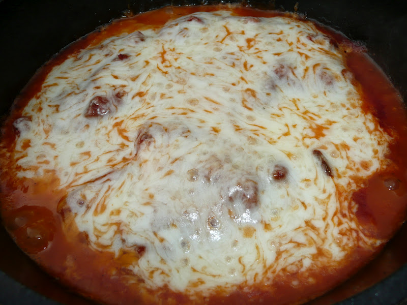 Everyday Dutch Oven Polenta Pie With Cheese and Tomato Sauce