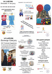 CARTELL DE LA TROBADA DE GEGANTS I CAP GROSSOS DE LA LLACUNA