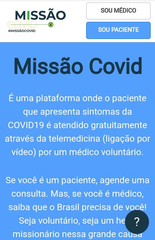 Missão Covid - Telemedicina