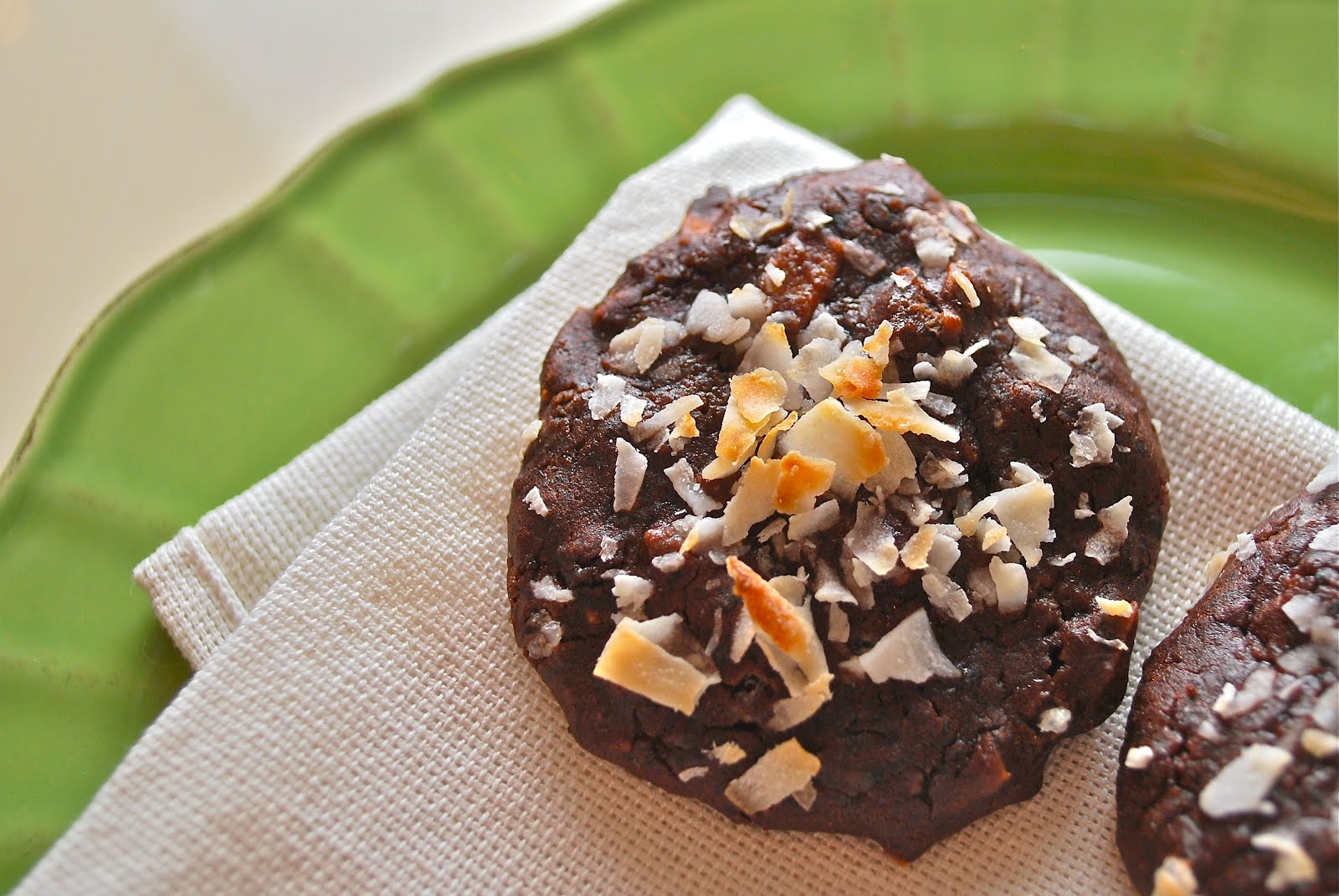black bean chocolate coconut cookies