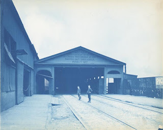 Livestock warning sign in front of the 16th Street Bridge, 1903, Pittsburgh