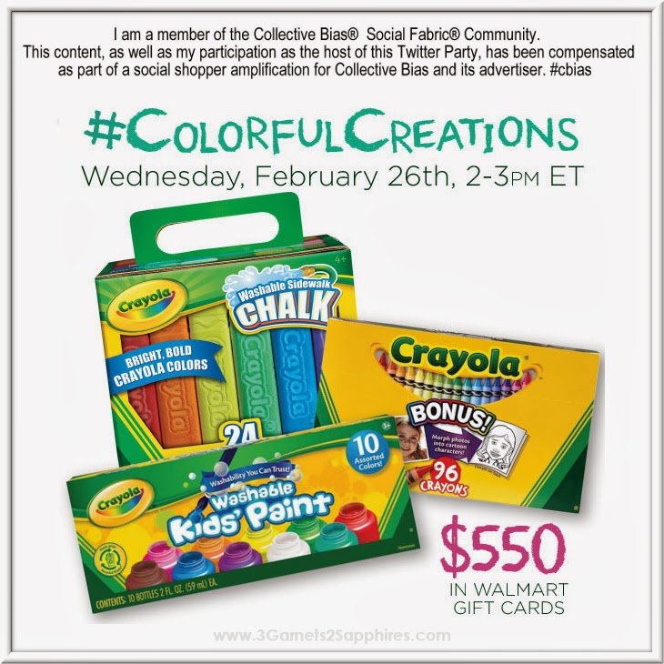 Crayola #ColorfulCreations Twitter Party on Feb 26 at 2pm EST #shop #cbias
