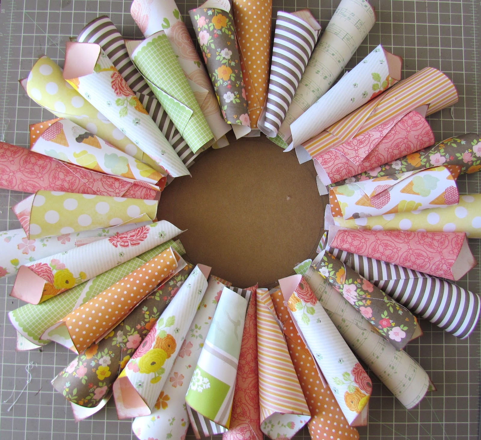 The Paper Variety Tutorial Paper Cone Wreath by Holly!