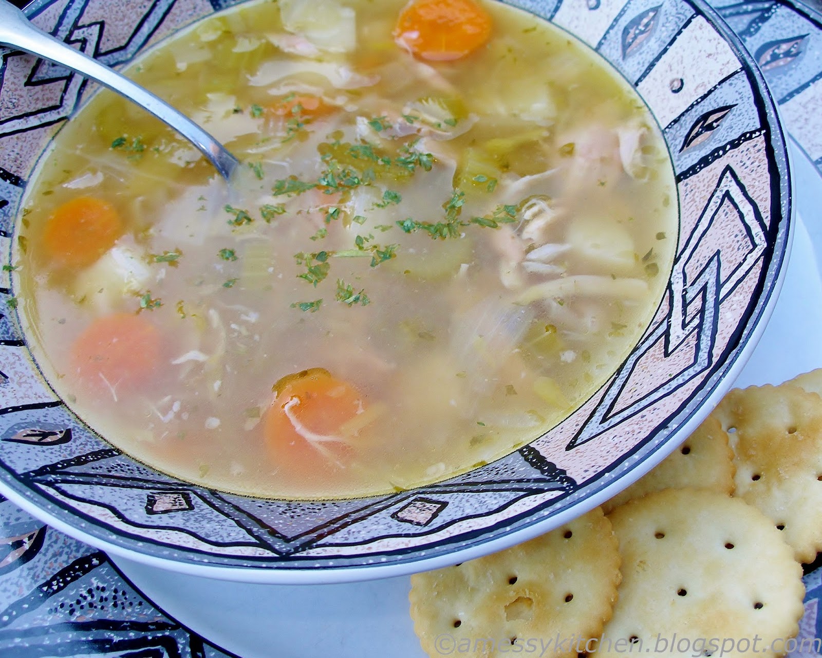 A Messy Kitchen 18 hour Crock pot Chicken Soup
