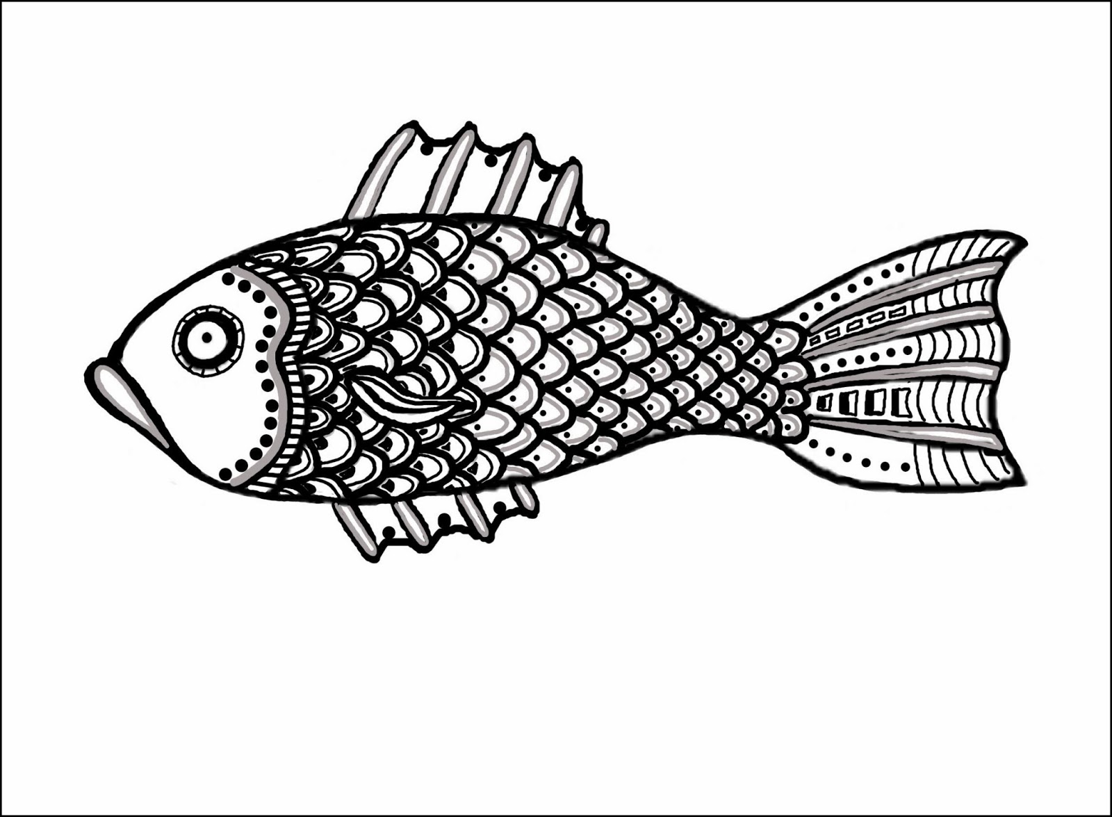 Cute Fish For Kid Coloring Drawing Free wallpaper