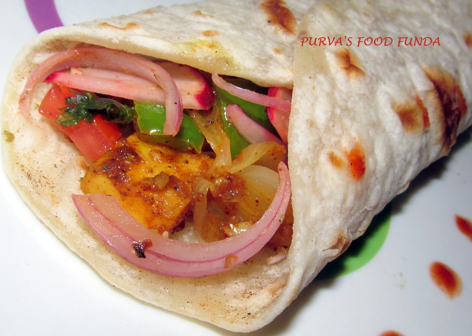 Food Funda Paneer Fajita Tortilla