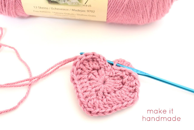 Crochet Heart Magnets Tutorial by Make It Handmade