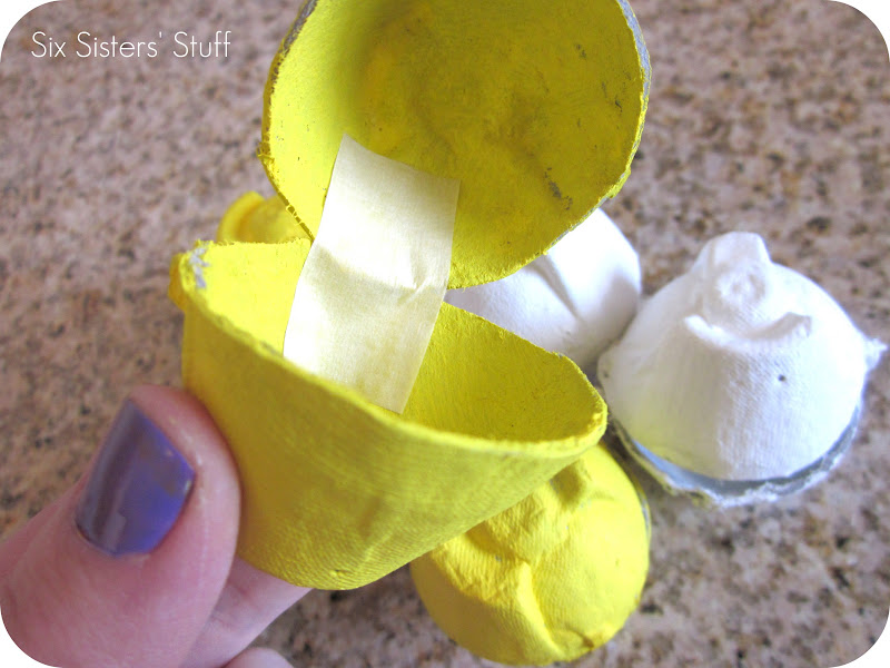 Easter Bunny and Duck Egg Carton Candy Cups Six Sisters' Stuff