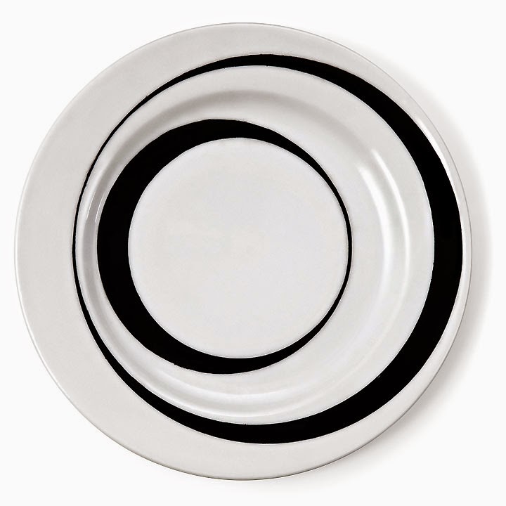 Assiette Victor Vasarely - Ré-édition Christofle - "Les cercles" - noir et blanc