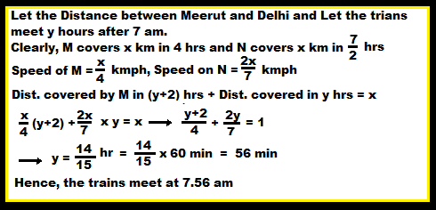 Time and distance Solution for Question 22