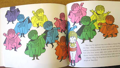 Two pages showing Allistair in multiple colors