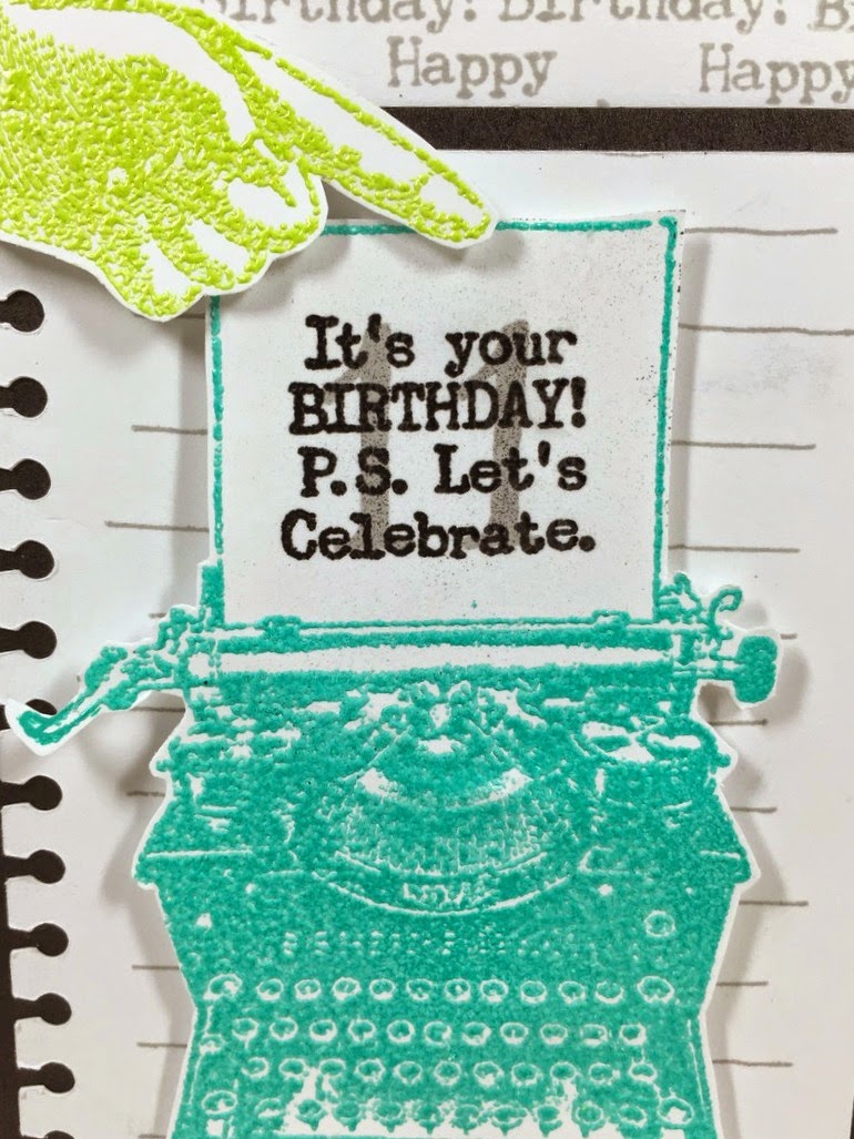 Cricut Artiste Typewriter Birthday card