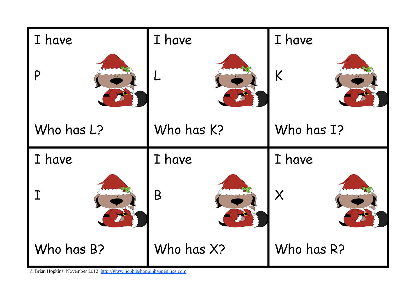  Christmas I Have Who Has Kindergarten Games