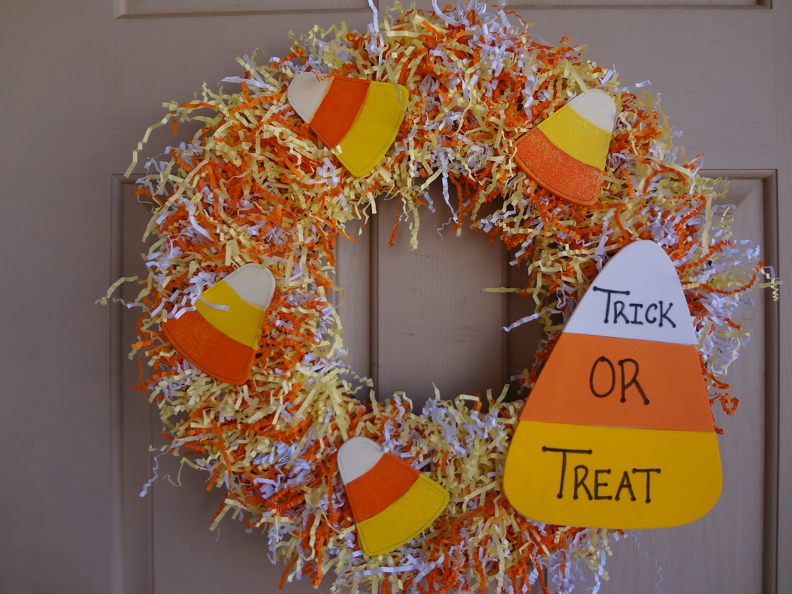 The Busy Broad Candy Corn Wreath
