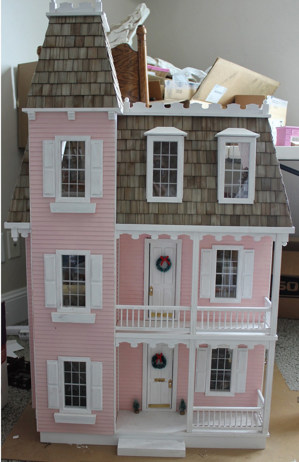 Cherry Cottage Dollhouse Minis Alison Jr Dollhouse pretty much all done.