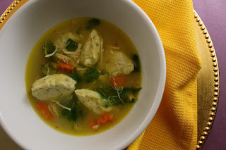 Chicken Watercress and Quenelle Dill Dumpling Soup