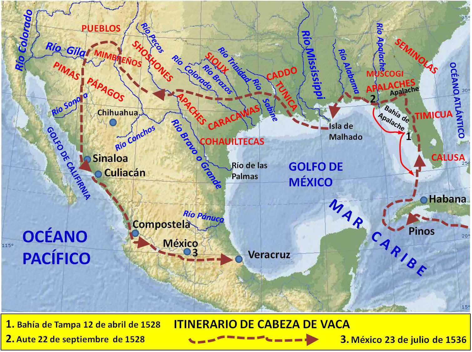 Itinerary of Cabeza De Vaca