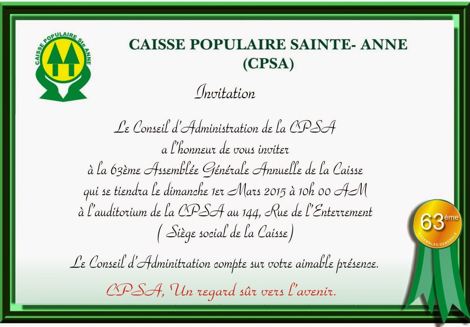 HaitiCoopScoop LA CAISSE POPULAIRE SAINTE ANNE UN PATRIMOINE