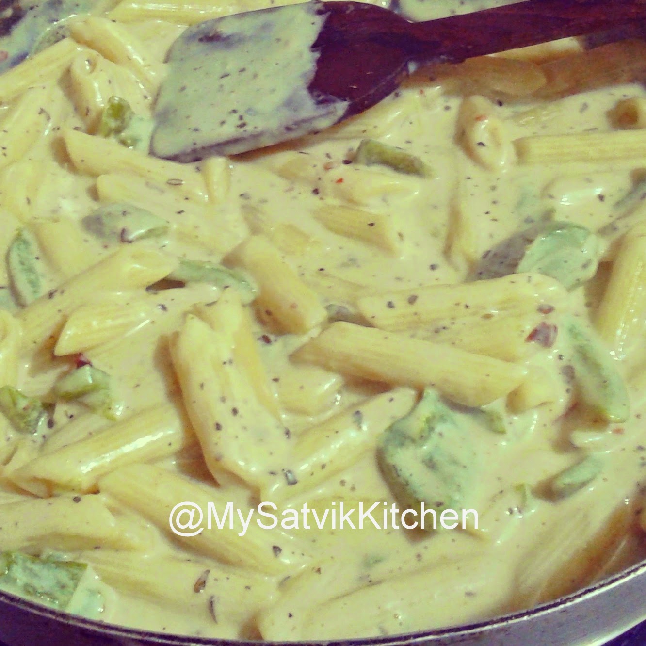 MY SATVIK KITCHEN ALFREDO PASTA (WHITE SAUCE)