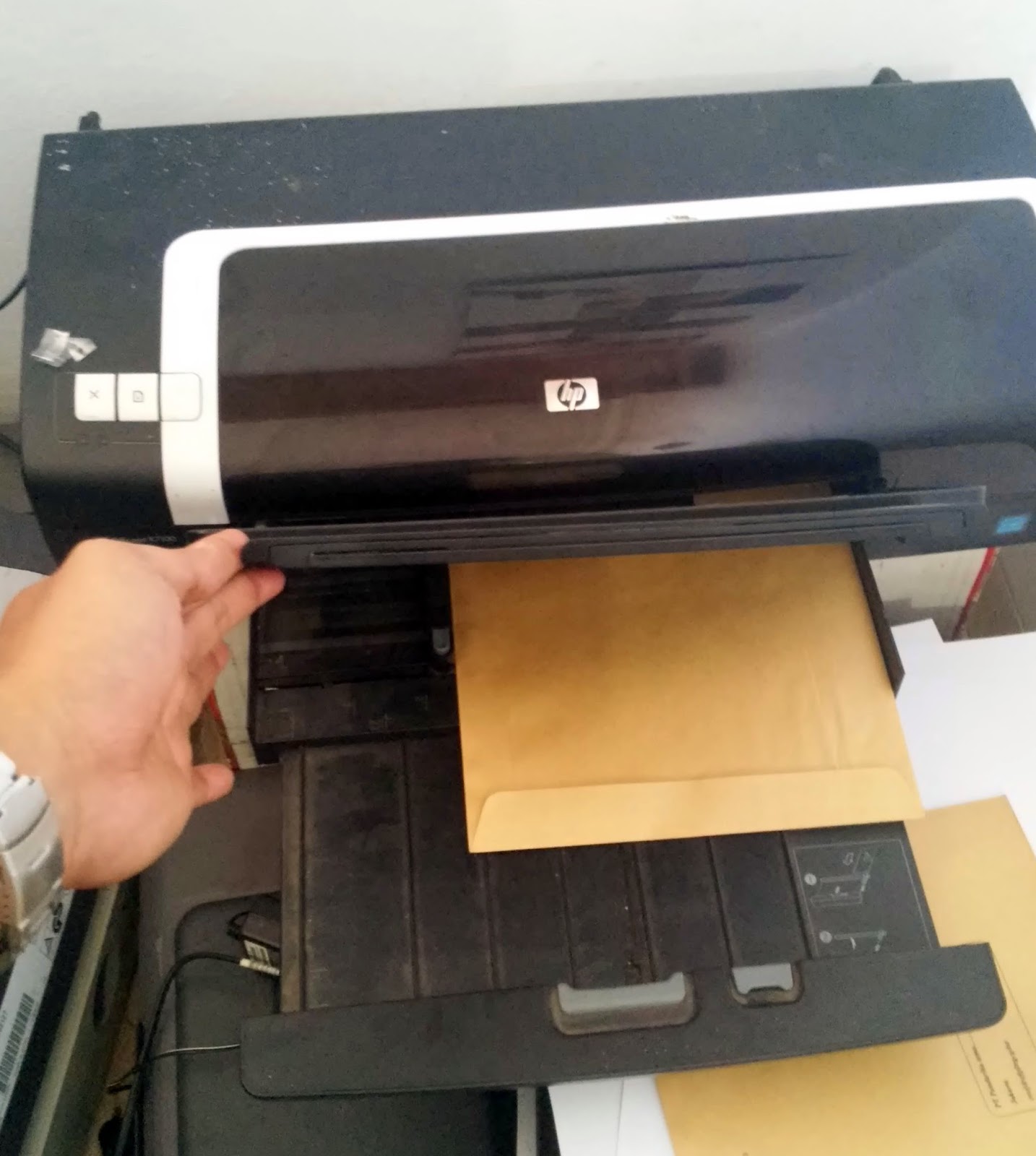 Cara Print Label Di Amplop Coklat Di Printer HP Officejet K7100