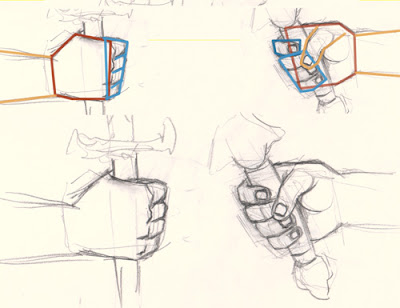 How to draw hand holding sword