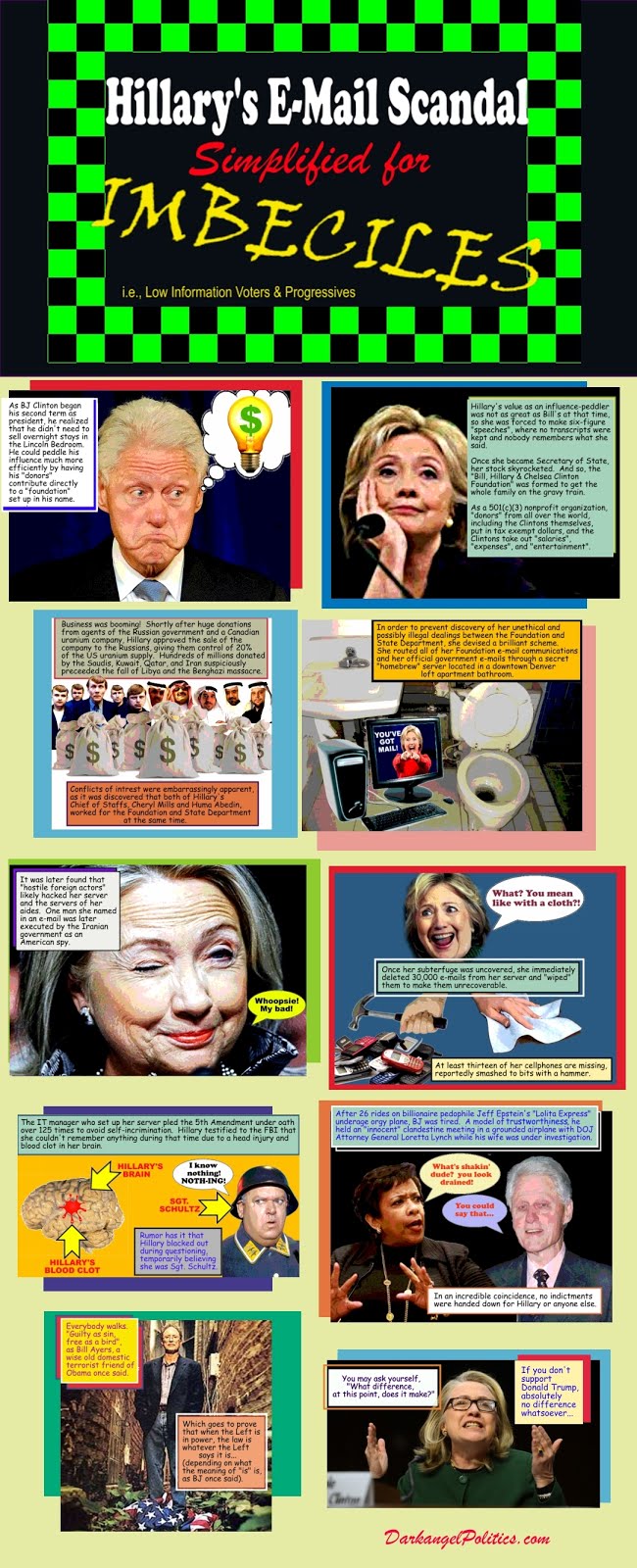 Hilary's E-Mail Scandal for Imbeciles