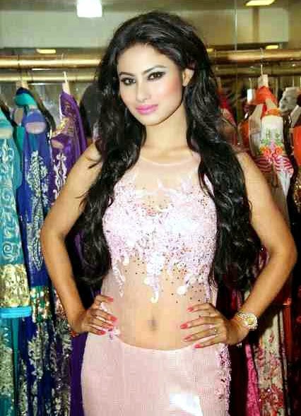Telugu Thera Bhamalu: mouni roy saree navel