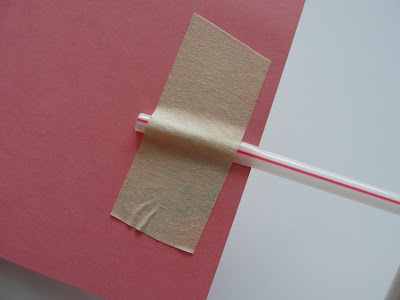 straw taped to index card with masking tape