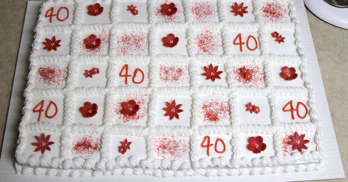 Michele Robinson Cakes Sheet Cake for 40th Anniversary