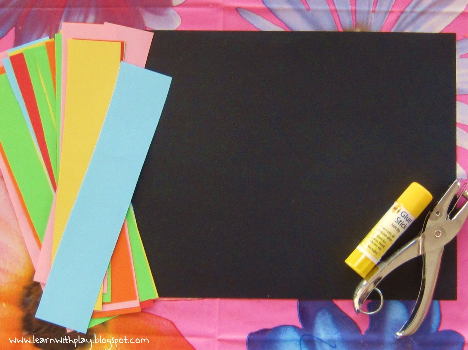 Learn with Play at Home Hole Punch Art