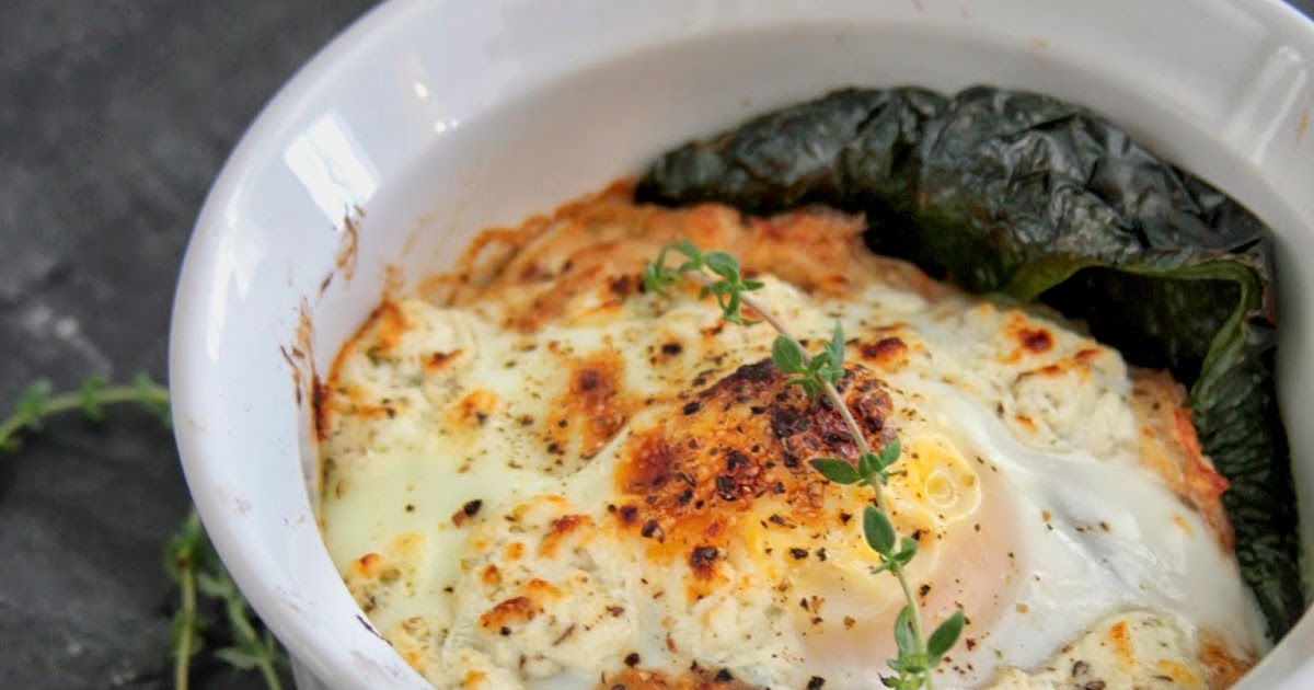 Jacob & Chelsea Recipe Baked Eggs with Poblano Pepper and Crab