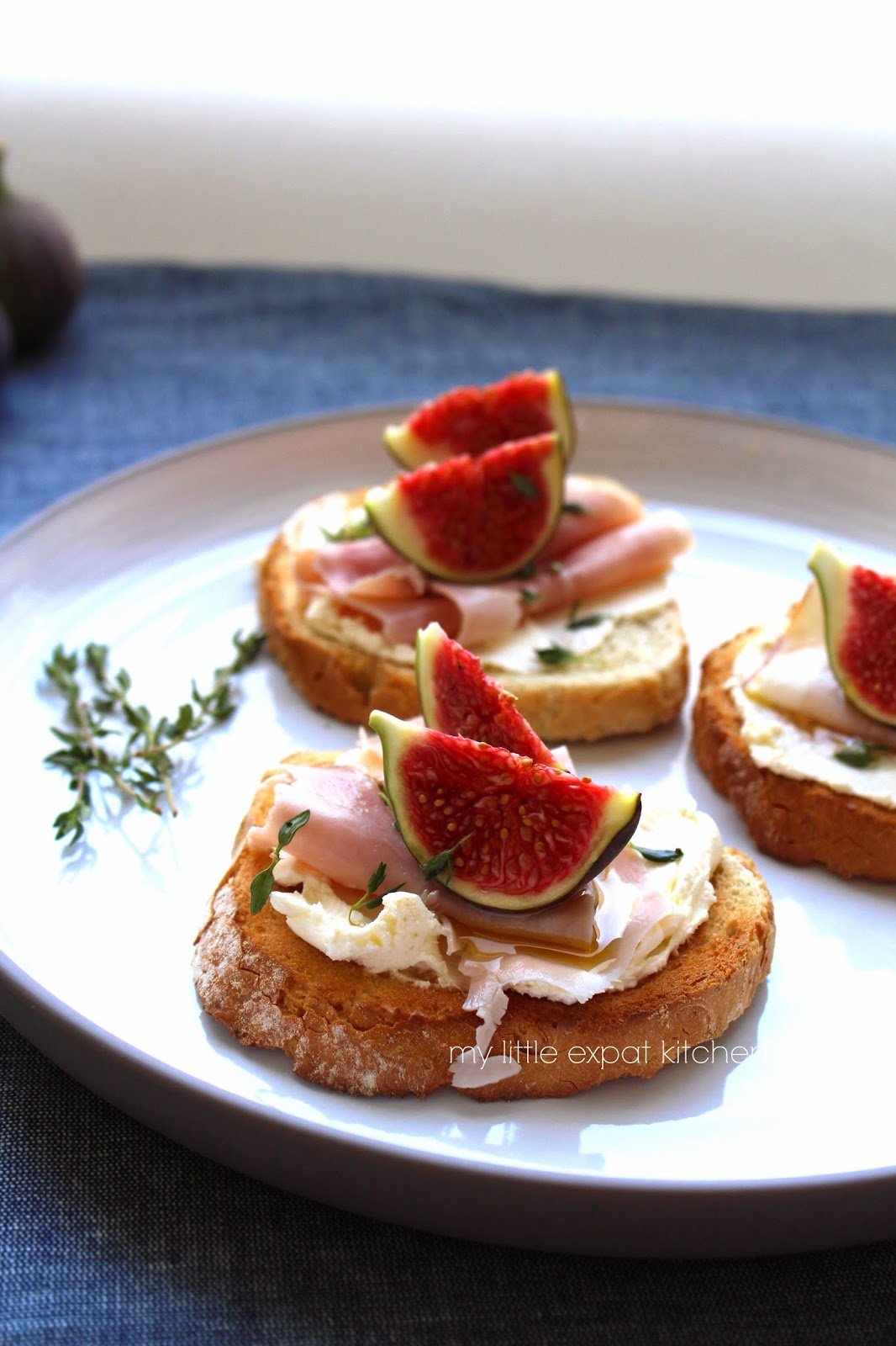 My Little Expat Kitchen Fig and mascarpone bruschetta