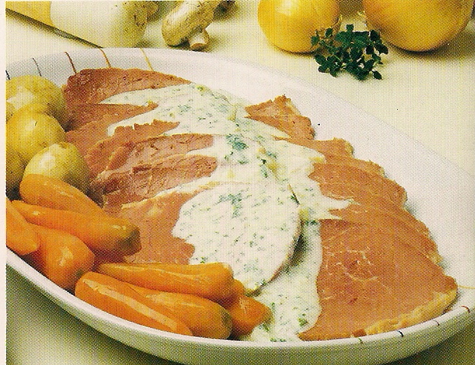 Microwave Cooking Quick Easy To Make Corned Beef With Parsley Sauce
