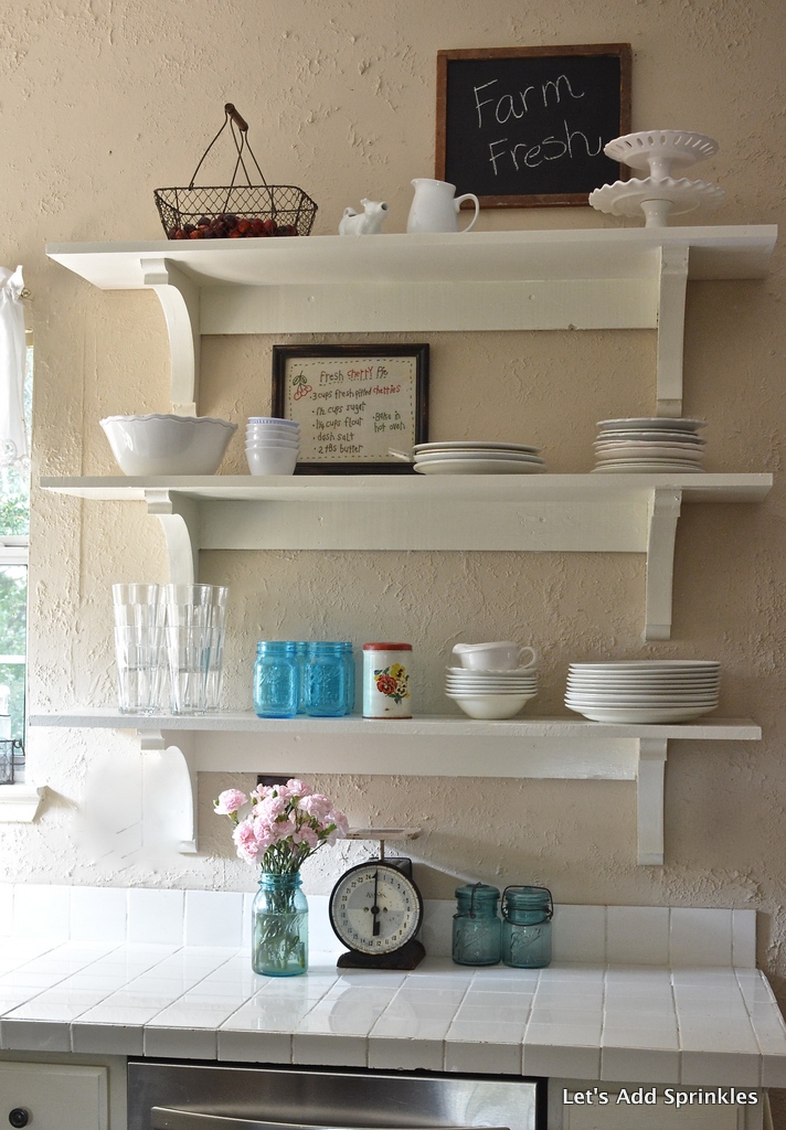 Let's Add Sprinkles Beadboard on a Little Shelf