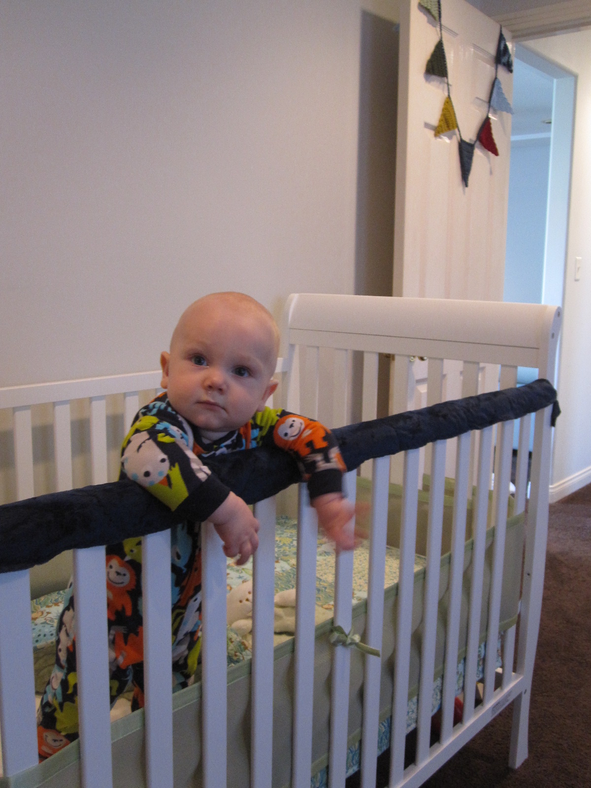 Lively Crochet Rhythmic Youth Teething Crib Bumper