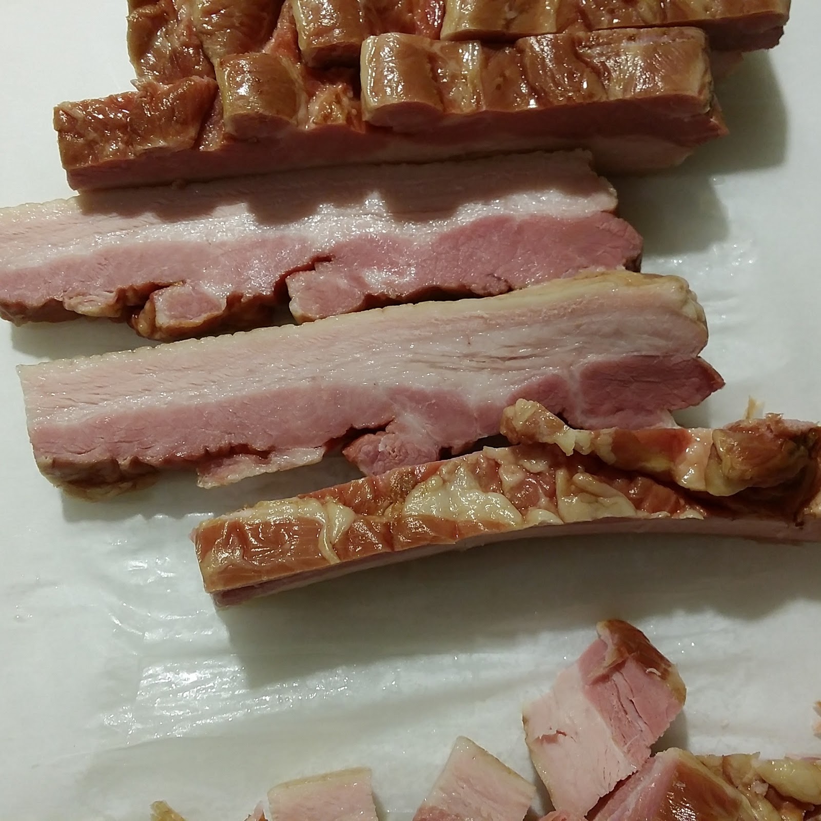 Frying Polish Style Pressed Bacon Photos