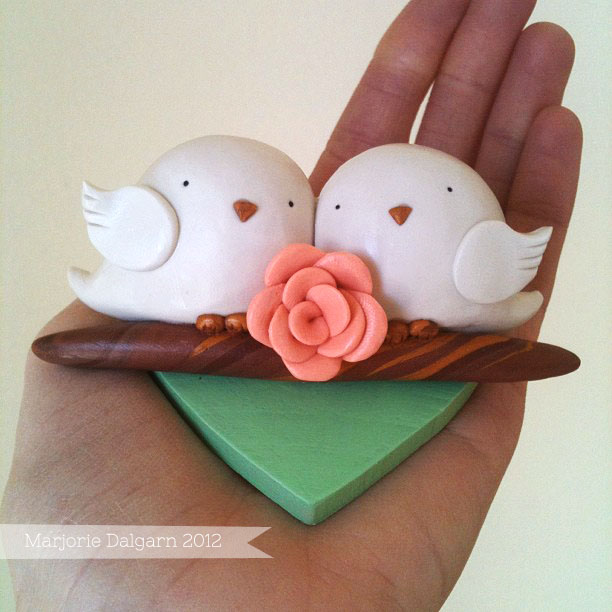  Lovebird wedding cake toppers can be found in my Etsy shop 