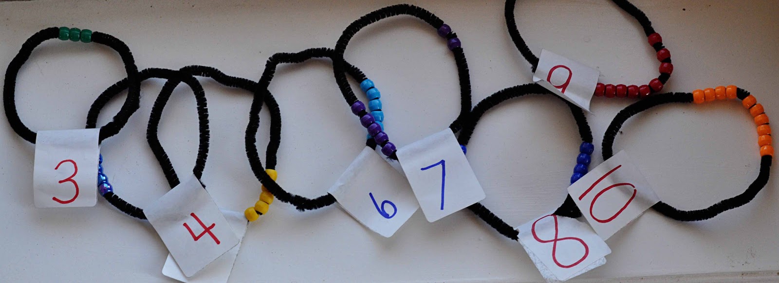 Children's Learning Activities Pipe Cleaner Bead Math