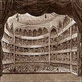 Old picture of the Theatre Royal, Drury Lane