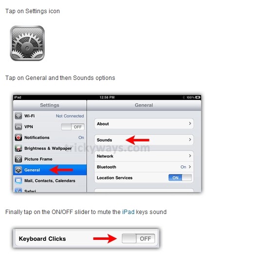 turn off keyboard sound turn off keyboard sound