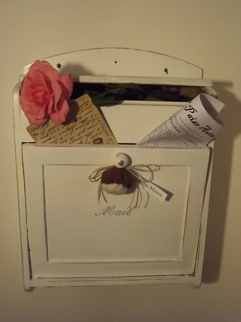 Pensile porta posta e chiavi shabby chic