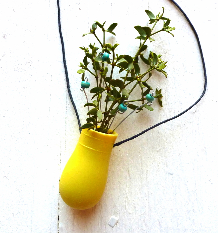 Mich L. in L.A. 5 Minute Vase Necklace Made From A Toy Bowling Pin!