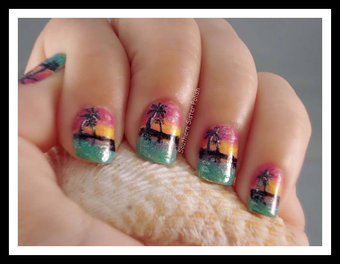 Southern Sister Polish Nail Art Wednesday....Down to Kokomo....with