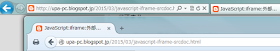 Blogger : 投稿 ("JavaScript:iframe:外部のページを埋め込むのではなく、 HTMLをそのまま埋め込みたい ")のアイコン Internet Explorer(左上)　や Firefox (右下) では、正常に Blogger のアイコンが表示できている