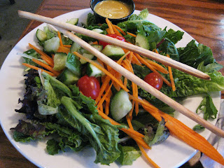Mixed Salad with honey mustard dressing and bread sticks for $5.95