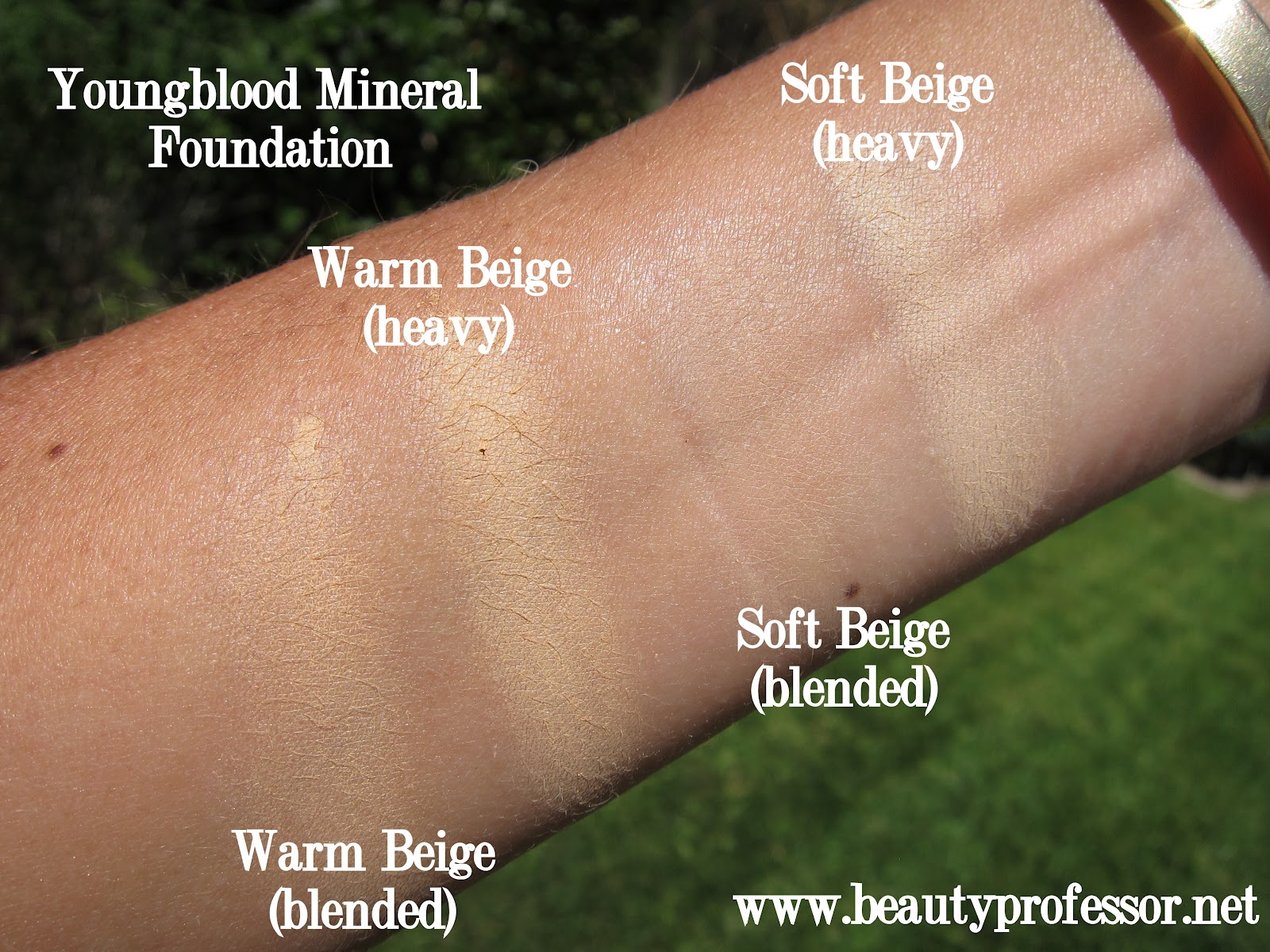 Youngblood Mineral Foundation Color Chart