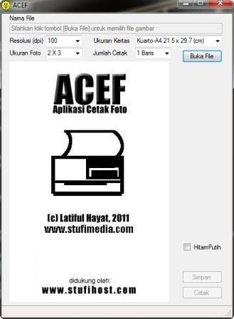 ACEF Aplikasi Pencetak Foto Ukuran 3X4 4X6 dll Gratis
