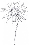 I took this flower drawing/sketch a little farther and made a thermofax . (wonky flower)