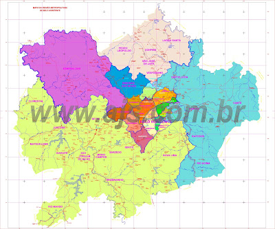 Mapa da Região Metropolitana de Belo Horizonte