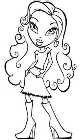 Bratz coloring to download for free - The Bratz Kids Coloring Pages